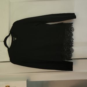 Club Monaco Black Sweater w Lace